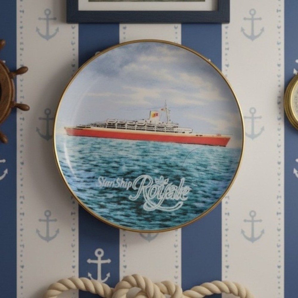 Star Ship Royale Souvenir Plate, Kaiser West Germany, Vintage Cruise Collectible